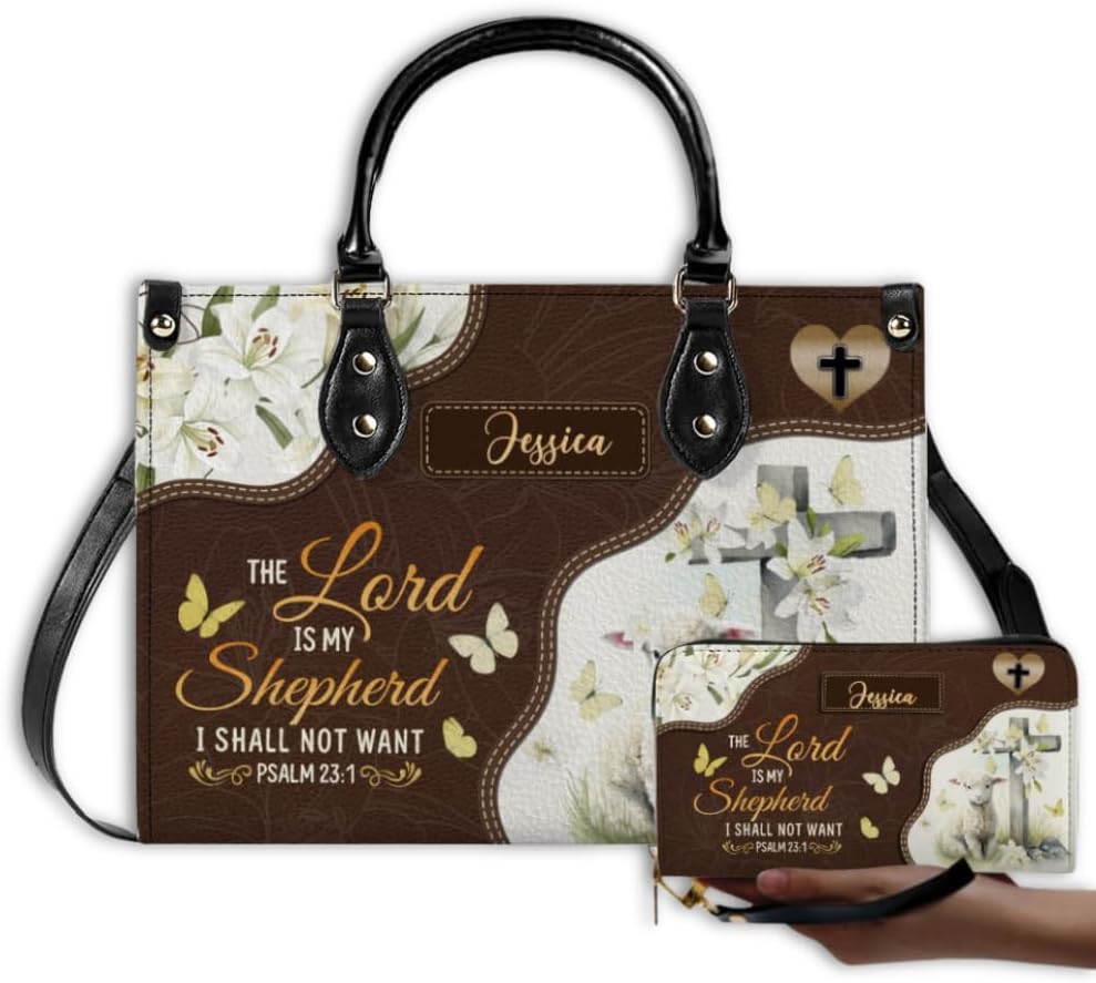 Personalized Christian Leather Handbags And Purses For Women Faith, Blessac Church Bag, Religious Purse Gifts