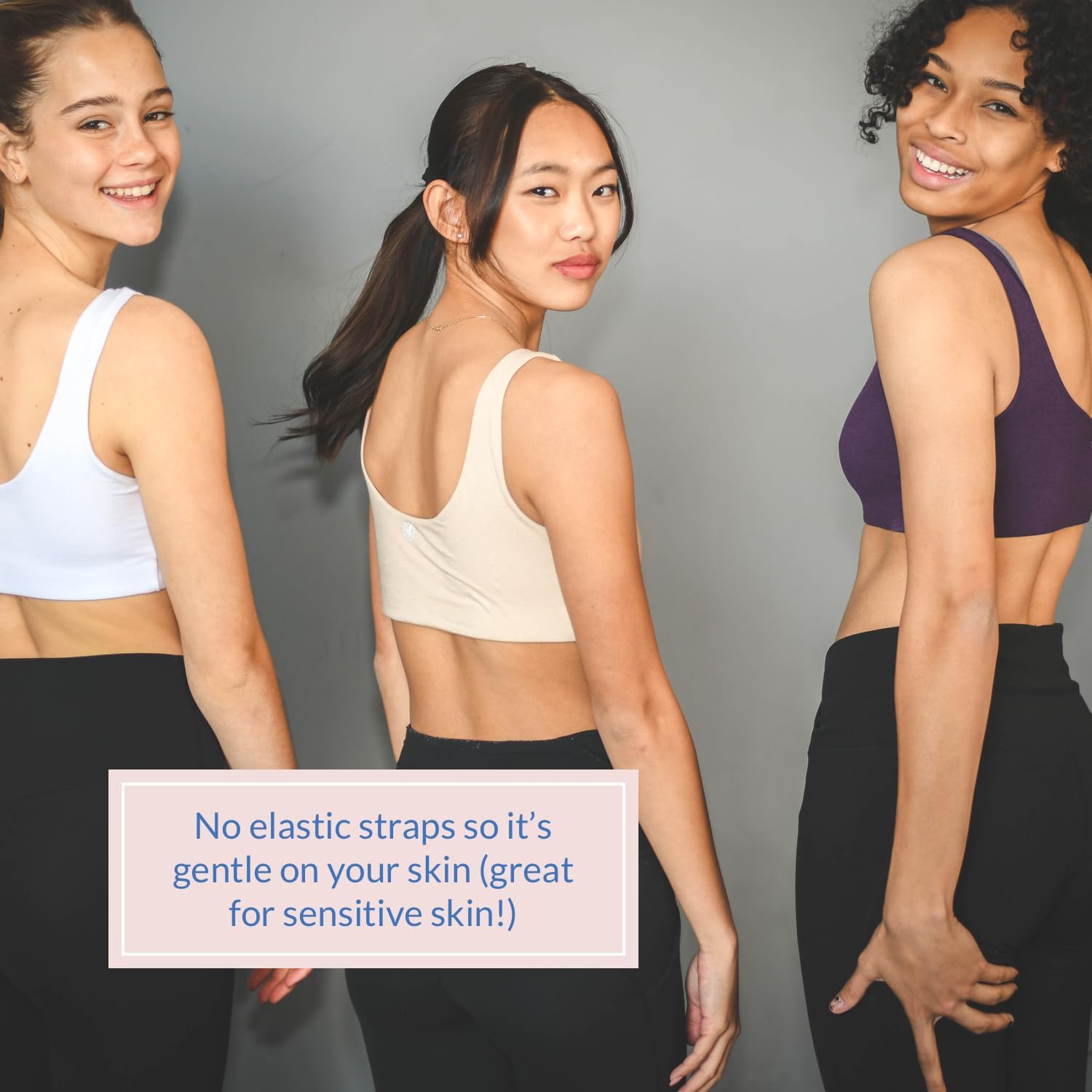 Bleuet Aster Tank Bra – Organic Cotton Reversible First Bra for Tweens & Teens | Seamless, Ultra Soft, Wide Band, Tag-Free - Image 5