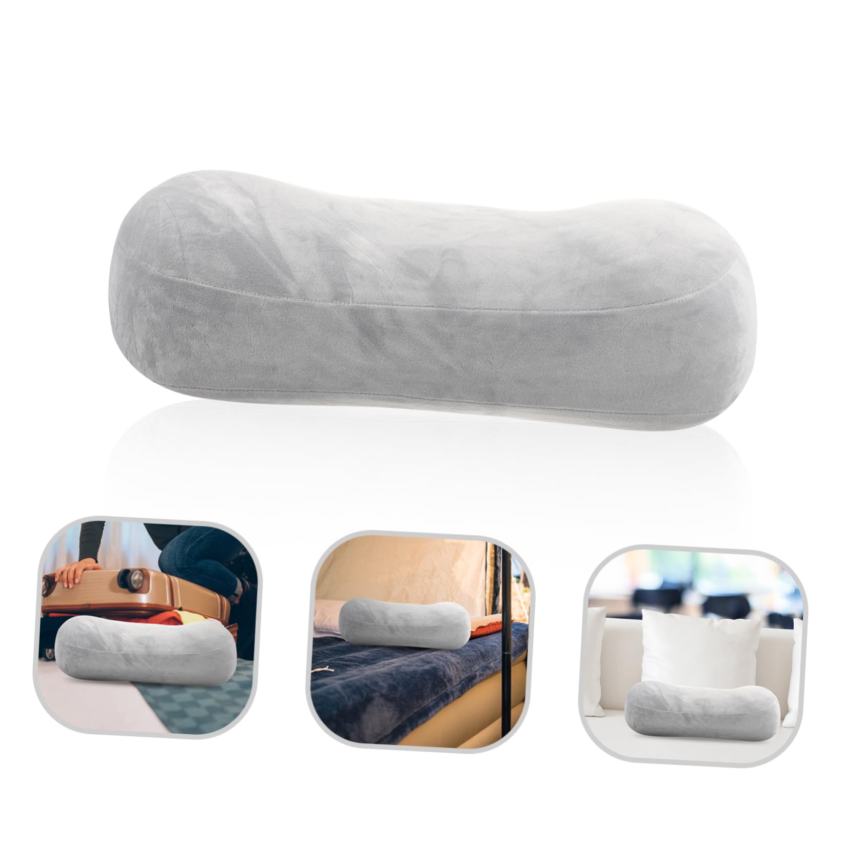 VICASKY Camping Pillow Travel Neck Pillow Memory Sleeping Portable Elderly Pillows Memory Firm Cushion Cervical Lightweight Extra Breathable Small Headrest Support Cotton