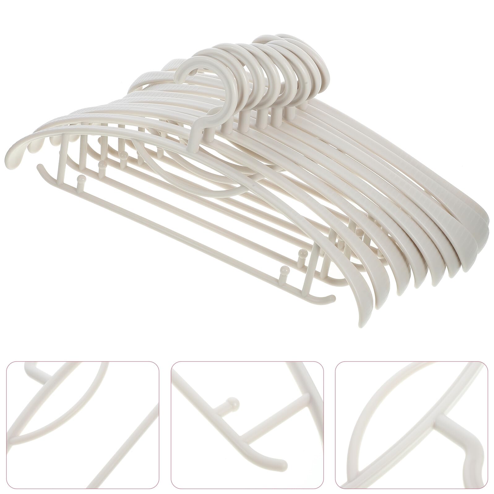 VICASKY Grucce Antiscivolo Design Resistente All'usura e Spalle Larghe Set da 10 in Plastica per Vestiti e Maglioni per Armadio