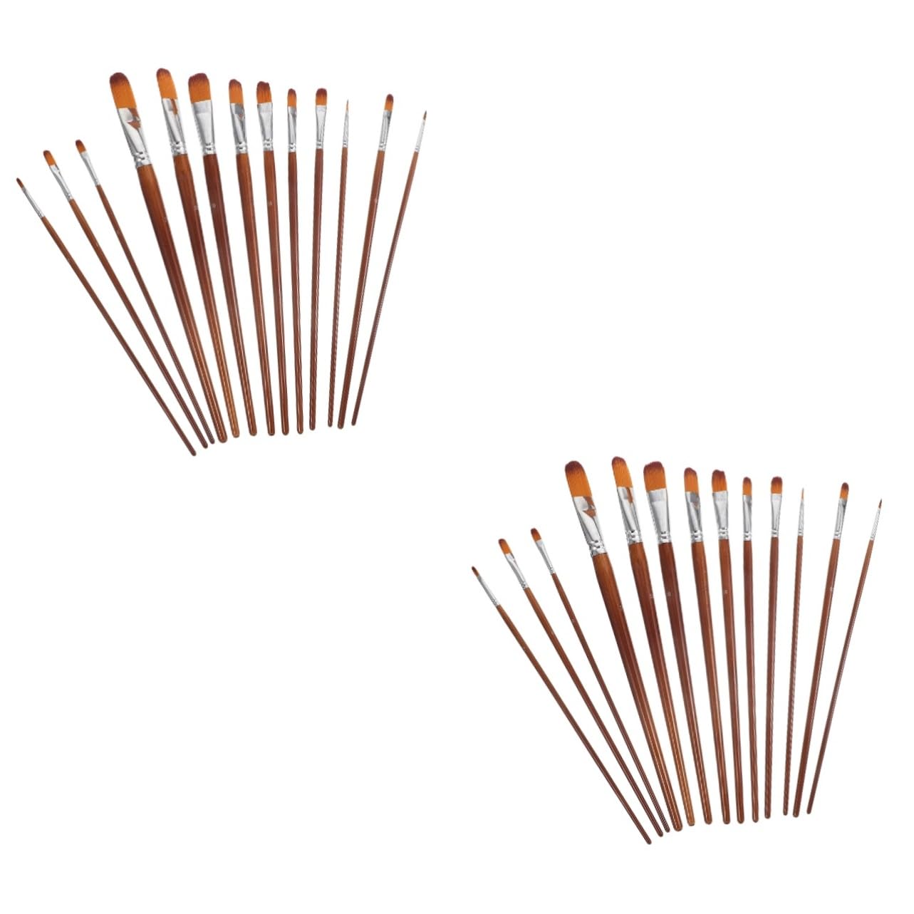 SHINEOFI 26piezas Pinceles De Pintura De Nylon De Doble Color para Acuarela y Óleo Kit De Pintura Profesional y Práctico para Artistas y Principiantes