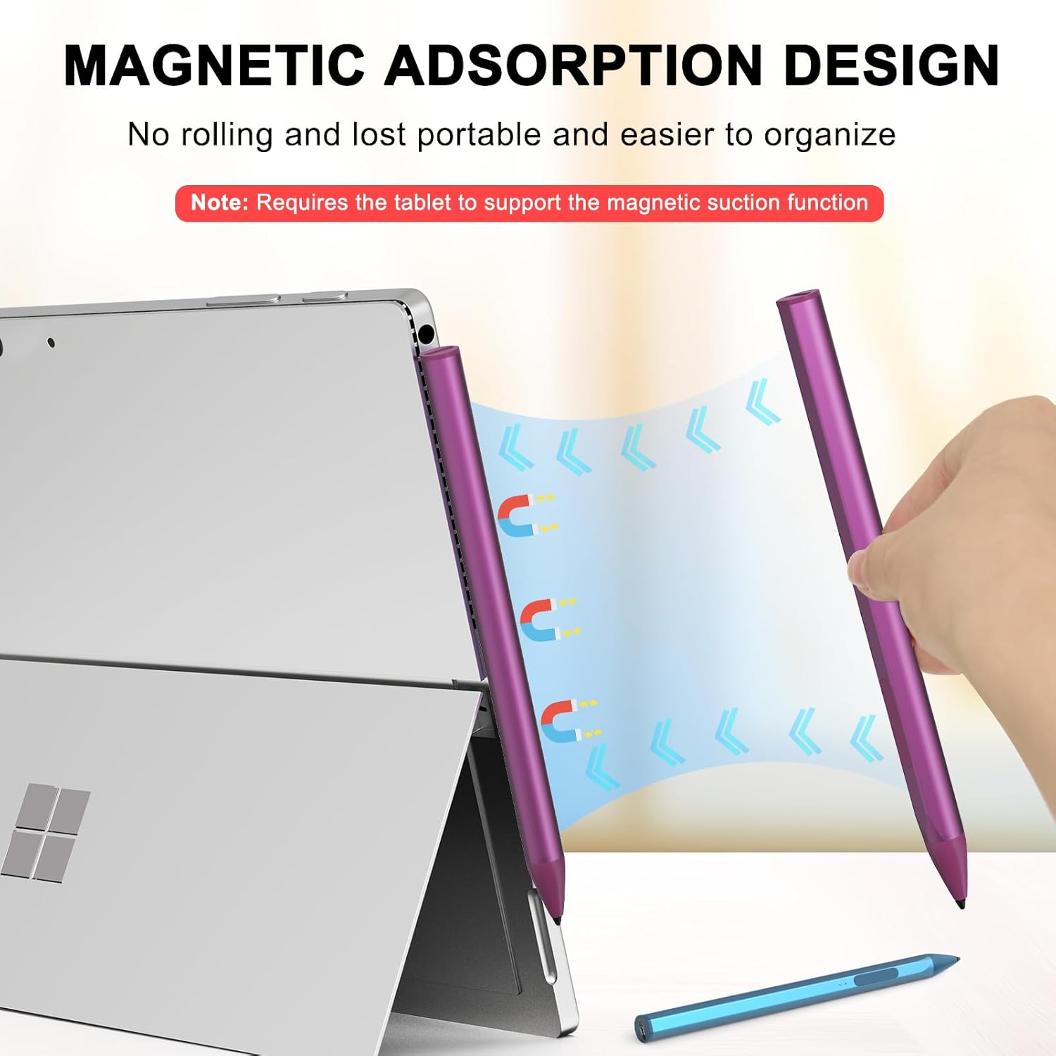 Stylus Pen for Microsoft Surface Pro 11/10/9/X/8/7/6/5/4/3,Surface Go/Go2/Go3,Book3/2/1,Surface Laptop/Studio (Red)