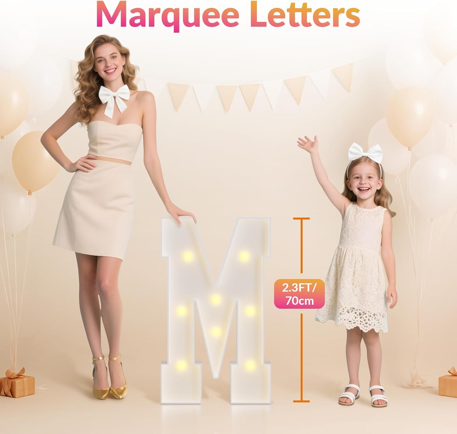 Mr and Mrs Sign, Mr & Mrs Sign Marquee Letters 2FT for Wedding Decor, Light up Letters 2FT for Wedding Engagement Anniversary Proposal Just Married Bride Party Decorations with 2000 Pcs Rose Petals