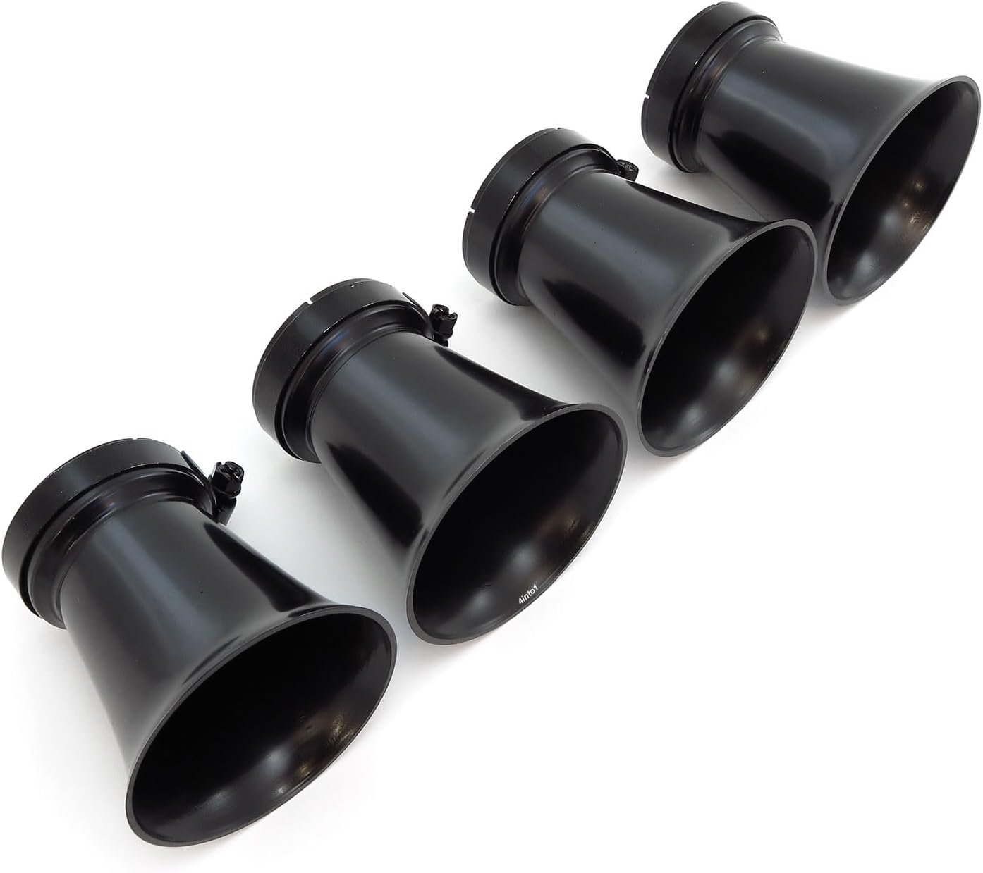 4 Pack Universal Motorcycle Carburetor Intake Air Filter Velocity Stack 39mm Black Fits Honda CB500 CB550 CB75 Kawasaki KZ400 KZ550 KZ650 Suzuki GS550 Cafe Racer Bobber Chopper Moped