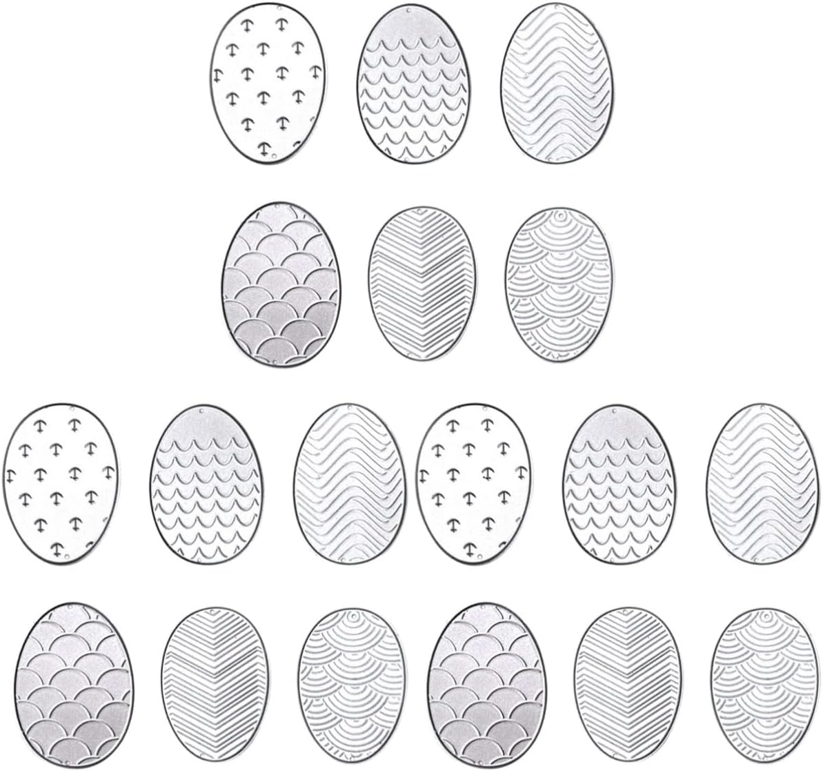 TOYANDONA 18 Pcs Easter Egg Template Easter Die Cuts