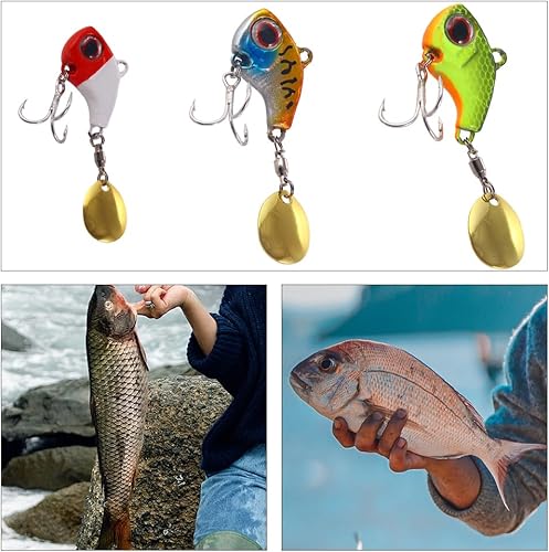 Miniatura 6 de 3 piezas de señuelo anzuelo de pesca señuelo de pesca cebo artificial 3D ojos señuelo de pesca suave cebos de un solo gancho para perca, trucha,