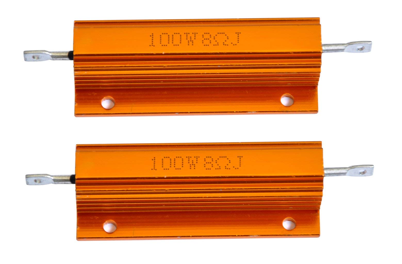 ALKOY 2PCs 100W Watt 2.4 Ohm 2.4R Alloggiamento in Alluminio Resistore a Filo Avvolto