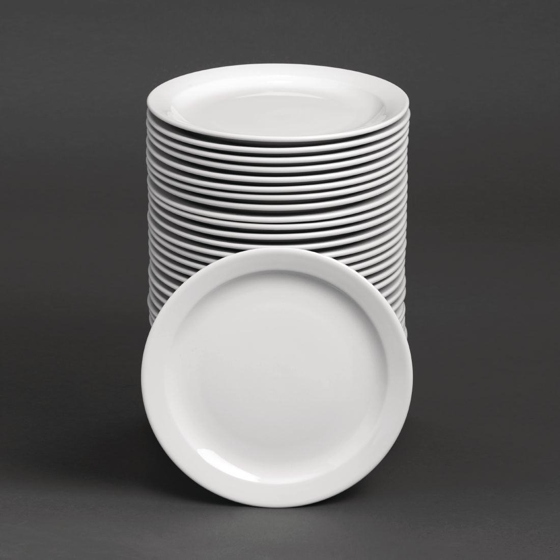 Athena HotelwareS753 Narrow Rimmed Plates, 22 (Pack of 36)