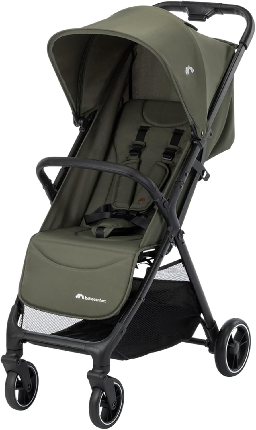 Bebeconfort Azur, Cochecito Compacto para Bebés, 0-3 Años (15 kg), Silla de Paseo Bebé Ligera, Plegado Automático con Una Mano, Posición de Reclinación Total, Cesta Amplia, Mineral Green