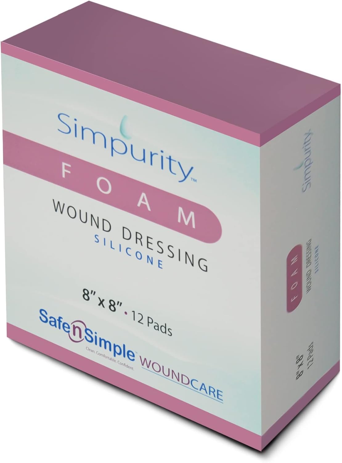 Simpurity Silicone Foam Wound Dressing 8" x 8" Individual