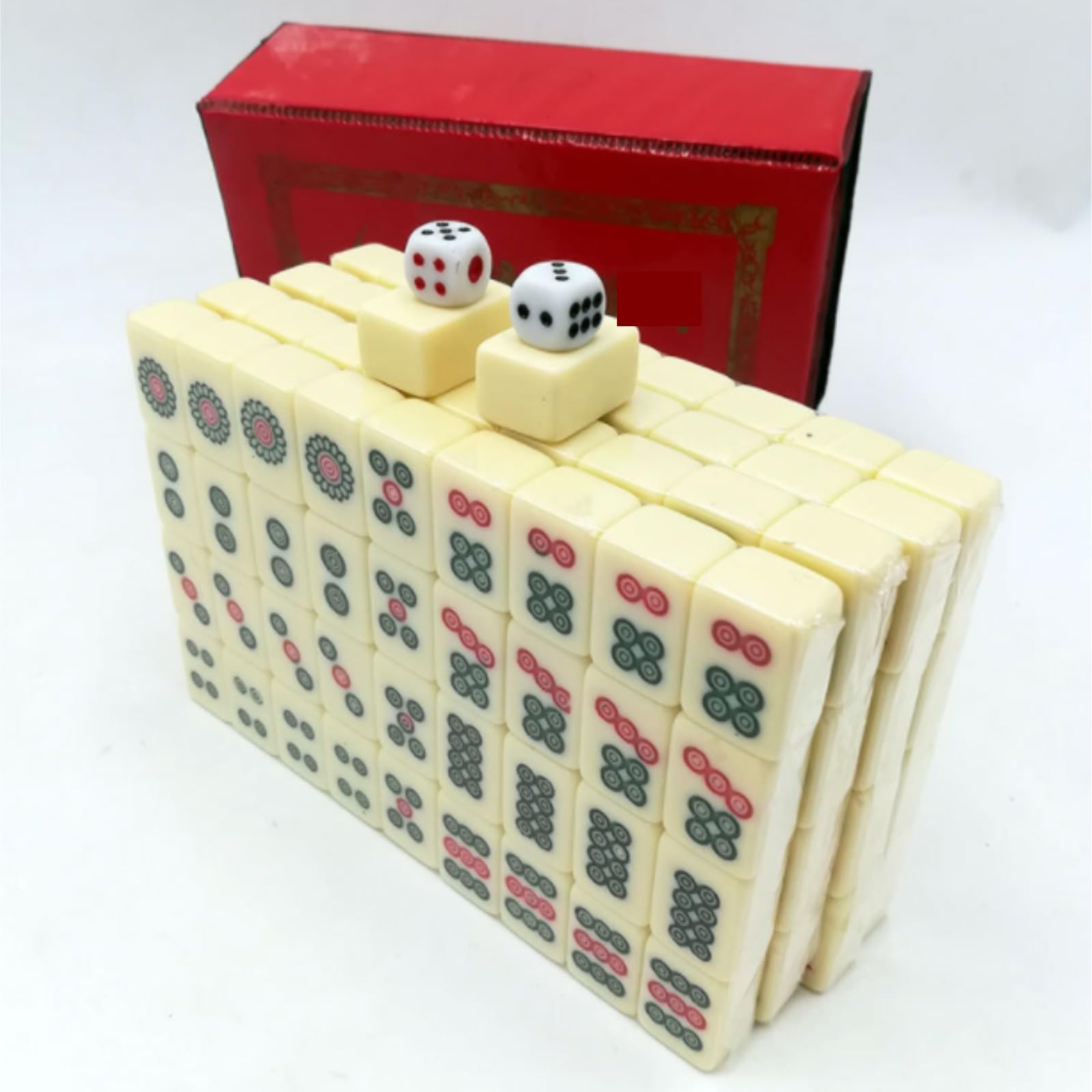 Chinesisches Mahjong Mahjong-Set, Chinesischer Mahjong, 144 Spielsteine, Reise-Mahjong Mit Aufbewahrungsbox, Chinesischer Mahjong Für Familie Reise Spiel