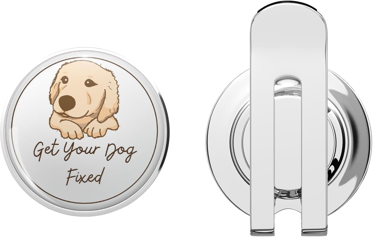 Get Your Dog Fixed pastel dog Golf Hat Clip with Magnetic Ball Marker
