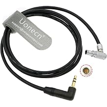 Uonecn ARRI Alexa mini Camera Cable FHG.00B 5 pin Male to Right Angle 3.5mm TRS Audio Cable