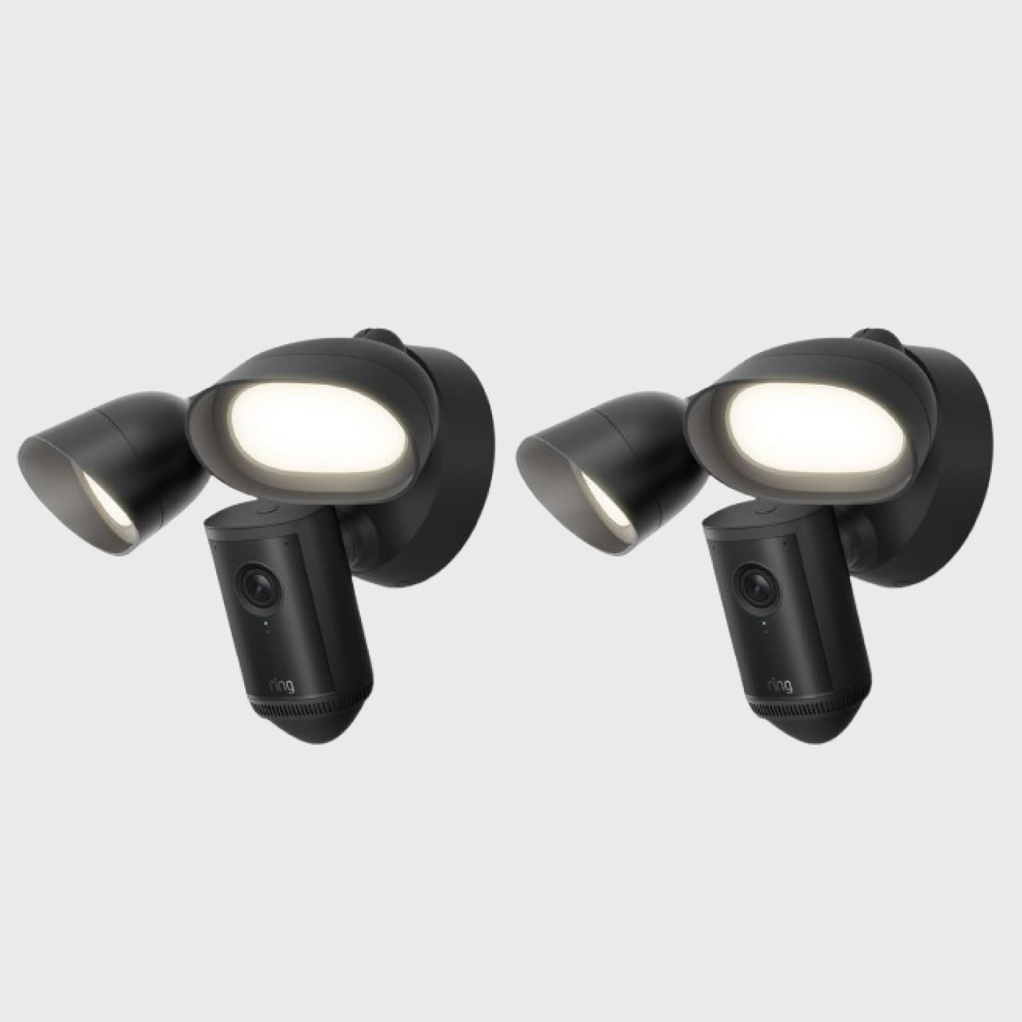 Ring Cámara Pro con focos (Floodlight Cam Pro, última generación) | Cámara de seguridad exterior | Retinal 4K, Zoom 10x, focos de 2000 lúmenes | Prueba gratuita de 30 días del plan de suscripción Ring | 2 Cámaras