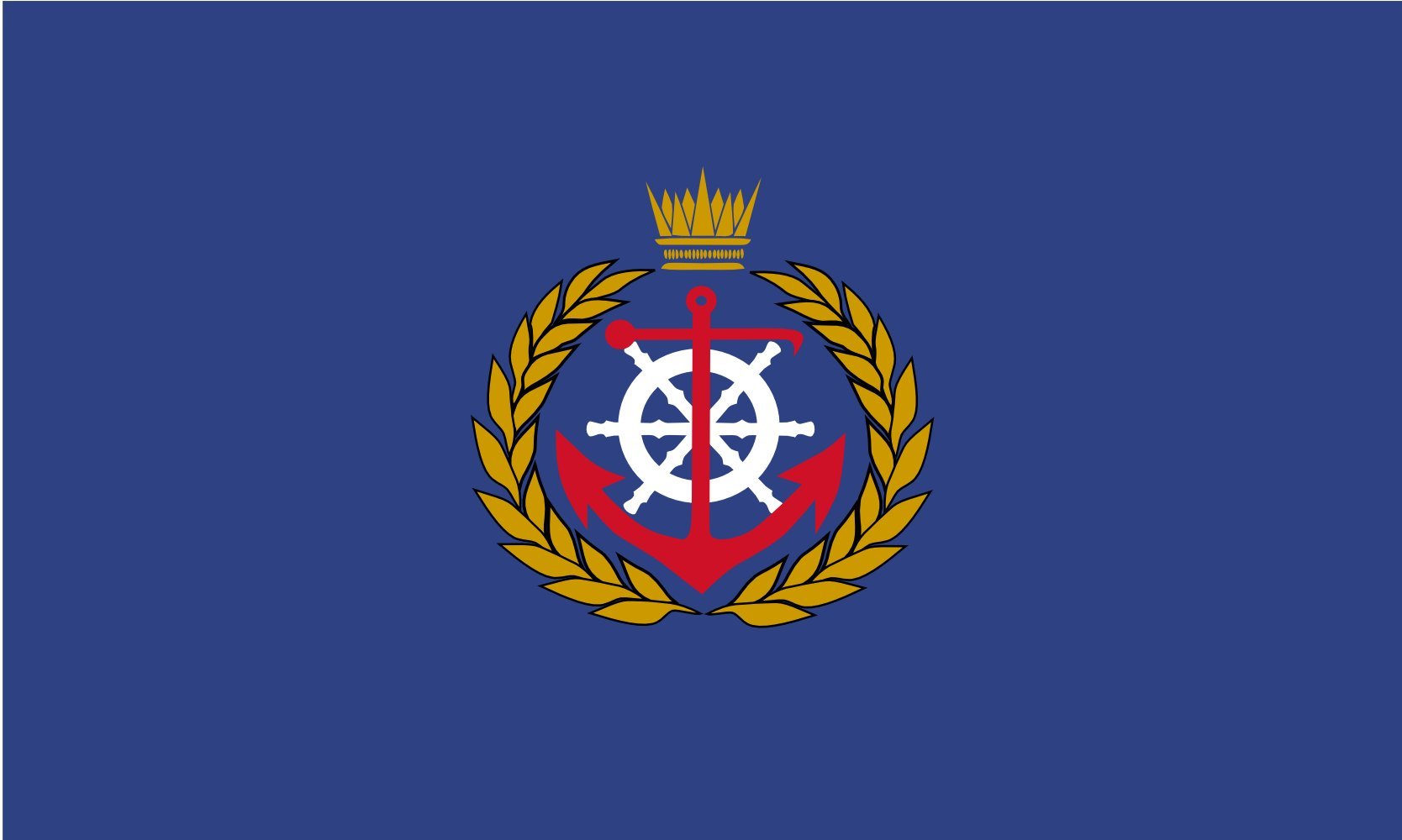 Drapeau Royal Bahrain Naval Force de qualité supérieure format paysage