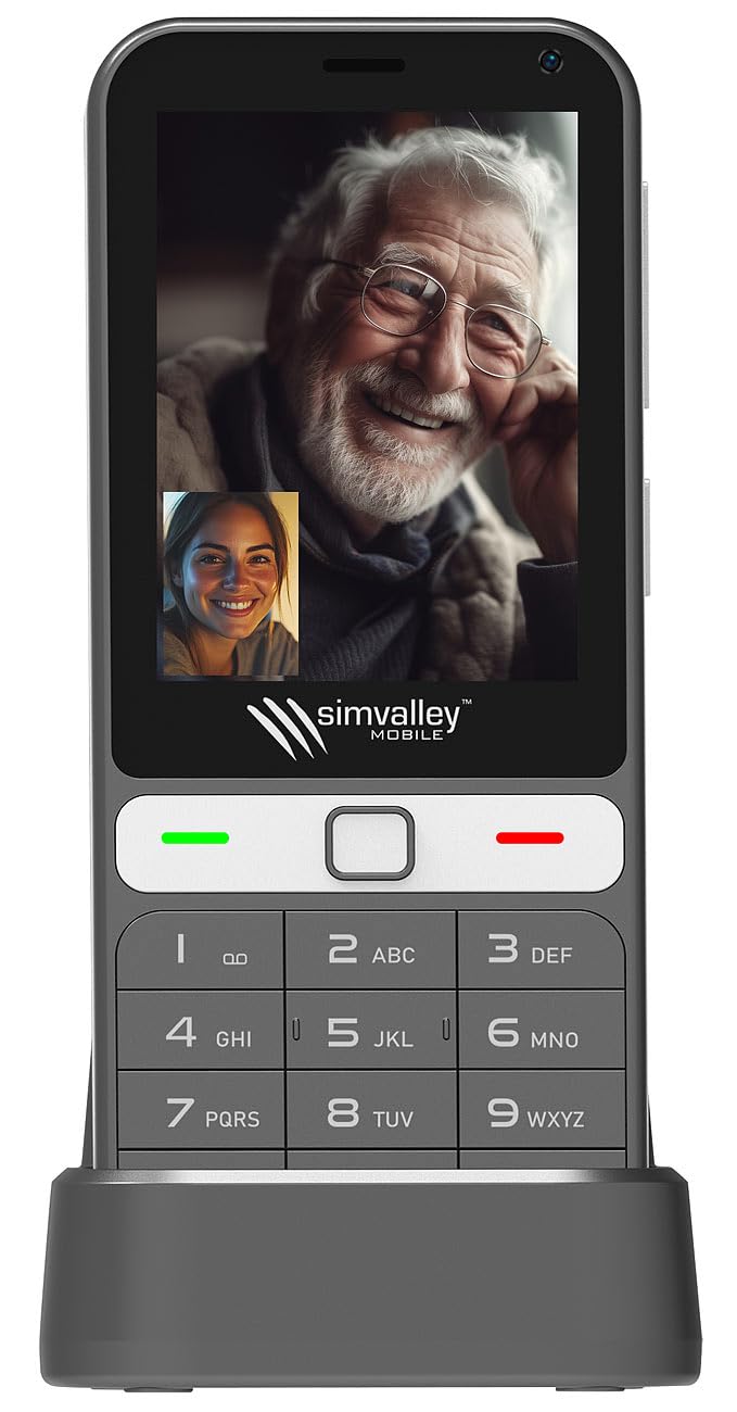 simvalley MOBILE Senioren Smartphone: 4G-Senioren-Handy, Touchdisplay, Whatsapp, SOS-Funktion, GPS, Android (Seniorenhandy mit Whatsapp, Smartphone mit, SD)
