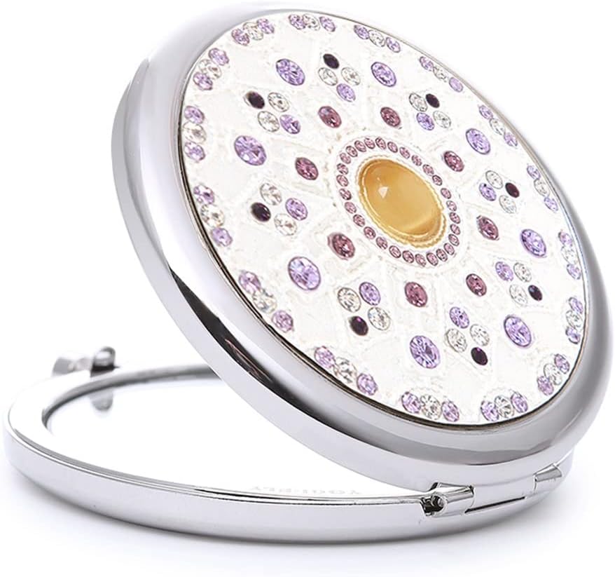 Round Portable Makeup Star Holding The Moon Folding Ladies Gift Girlfriend
