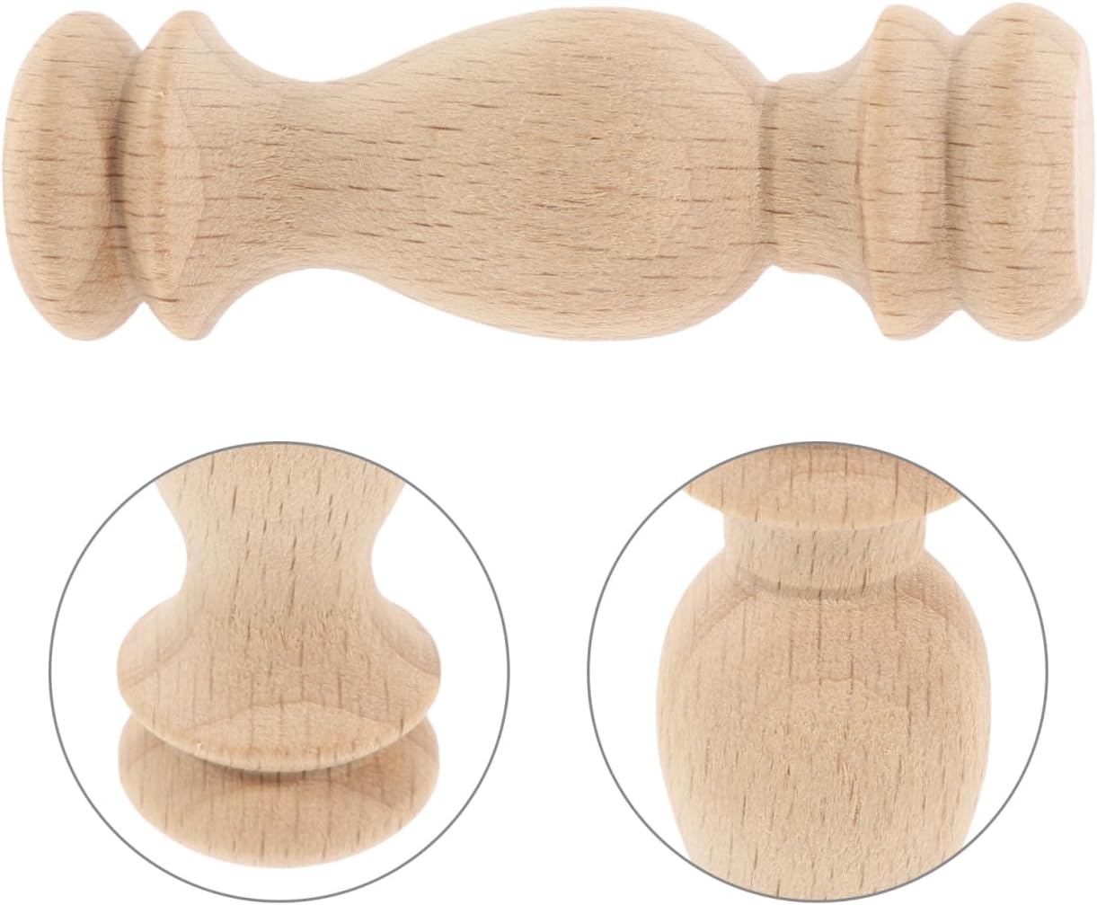 Generic 10Pcs Unfinished Wood Spindles for Crafts Solid Roman Pillars Stair Balusters Indoor Wooden Carved Pillars Part for Dollhouse Furniture Home Decor DIY Projects