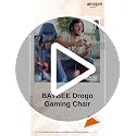 Image of BAYBEE Drogo Racer Pro Ergonomic Gaming Chair with Footrest, Breathable Fabric, Adjustable Seat & 3D Arm Rest | Head & Massager Lumbar Support Pillow | Home & Office Chair with Full Recline (Blue)