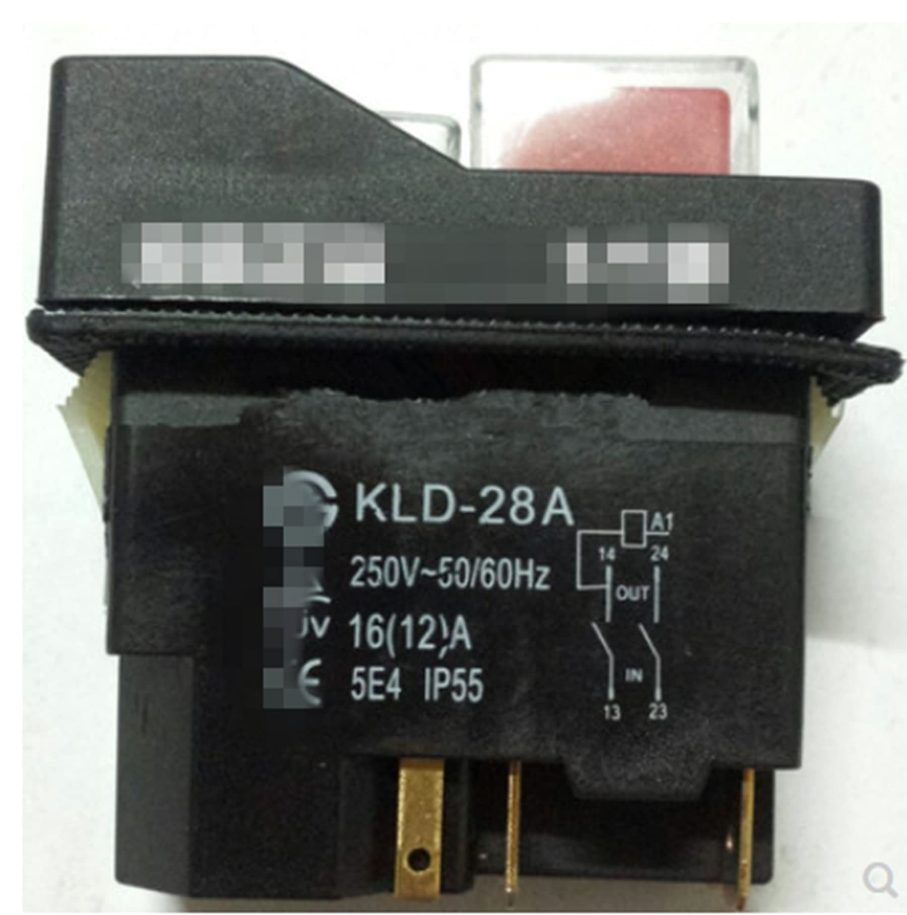 1PC Starter Switch, Magnetic Switch KLD-28 KLD-28A Self-Locking Switch, 16A 250V 5-pin Switch