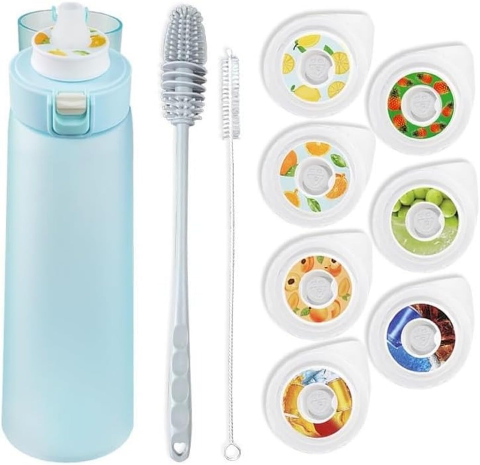 Gourde Sport Avec Capsules Aromatiques - 7 Parfums, Technologie Air Up, 650ml, Sans Sucre