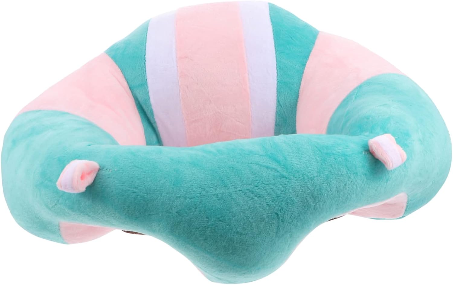 0.68kg Support Seat Cushion Plush Sofa Protector for Sitting up Non-Slip Base for Nursery Living Room and Playroom Diameter Pink