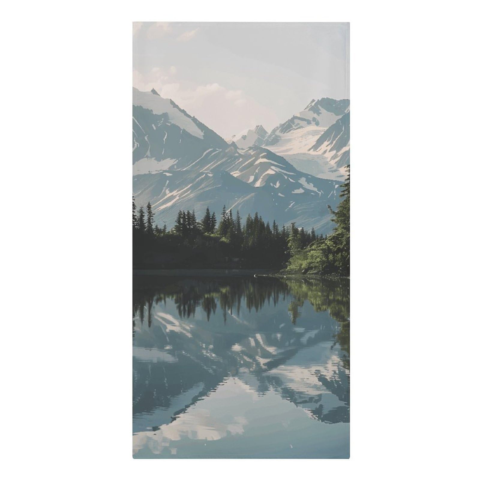 Fodpand Girls Style Lightweight Microfiber Large Overszed Alaska Mountains Beach Towel 30.3X61.4 In Sand Blanket Travel, Swim, Bathroom, Women Adults Gift Soft Big Pool Swim Towels