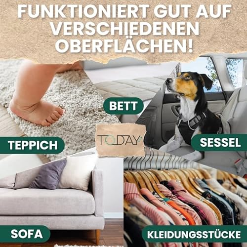 Today Eco - Fusselrolle 16 Rollen + Deckel + 2 Abroller 95% recyceltes Material - Fusselrolle Tierhaare Easy-Peel - Geeignet für Haare, Staub, Kleidung, Tierhare