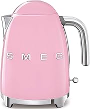 Smeg | Retro Iconic 50s 1.7 L Kettle / 7 Cups | 2400 Watts | Pink