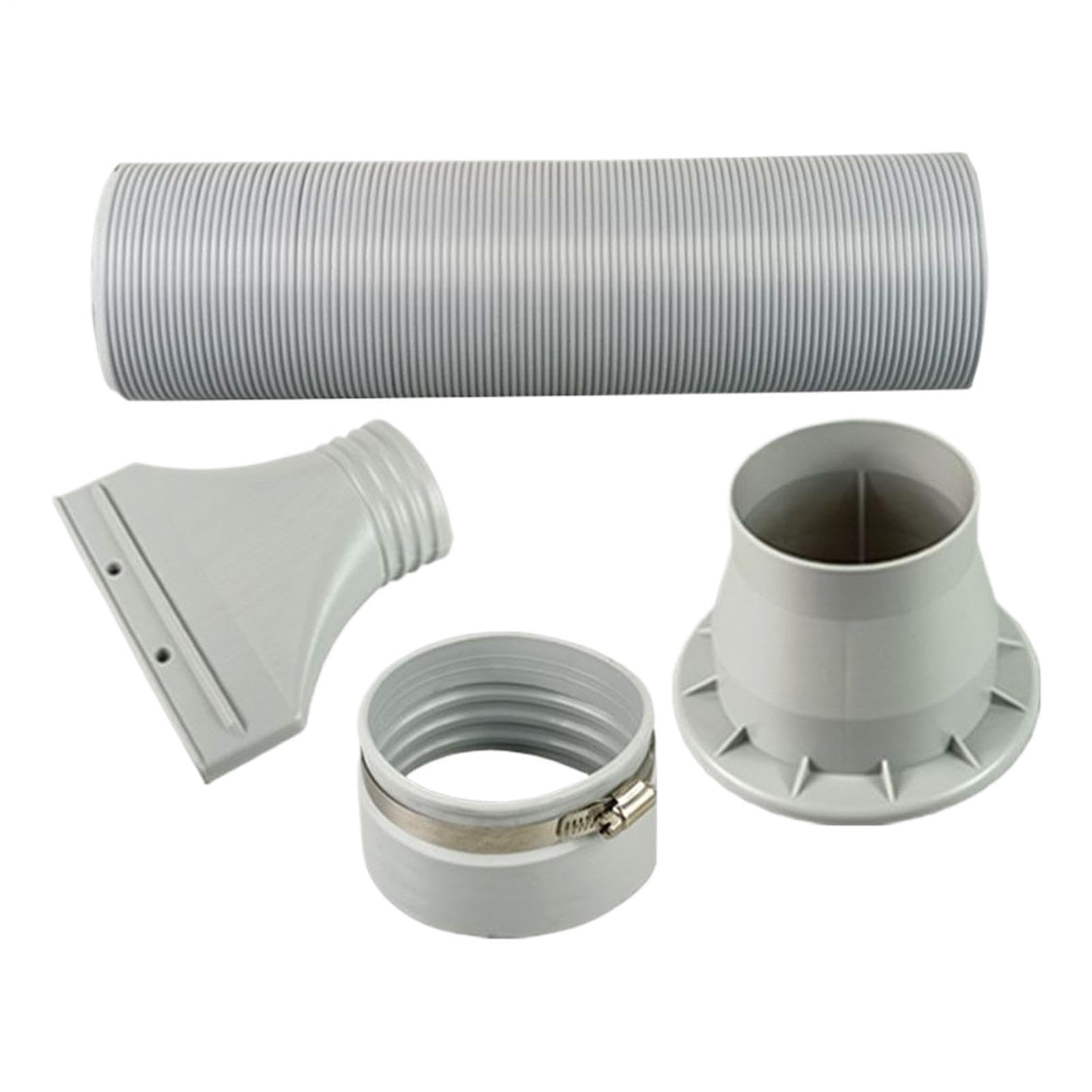 Fenster-Klimaanlagen-Set – Solides Weißes PVC, Heißluftauslass-Adapter, Extra Langer Verlängerungsschlauch, Hält Ihren Raum Wirklich Schnell Kühl | Um Den Sommer Im Home-Office-Schlafzimmer Abzukühlen