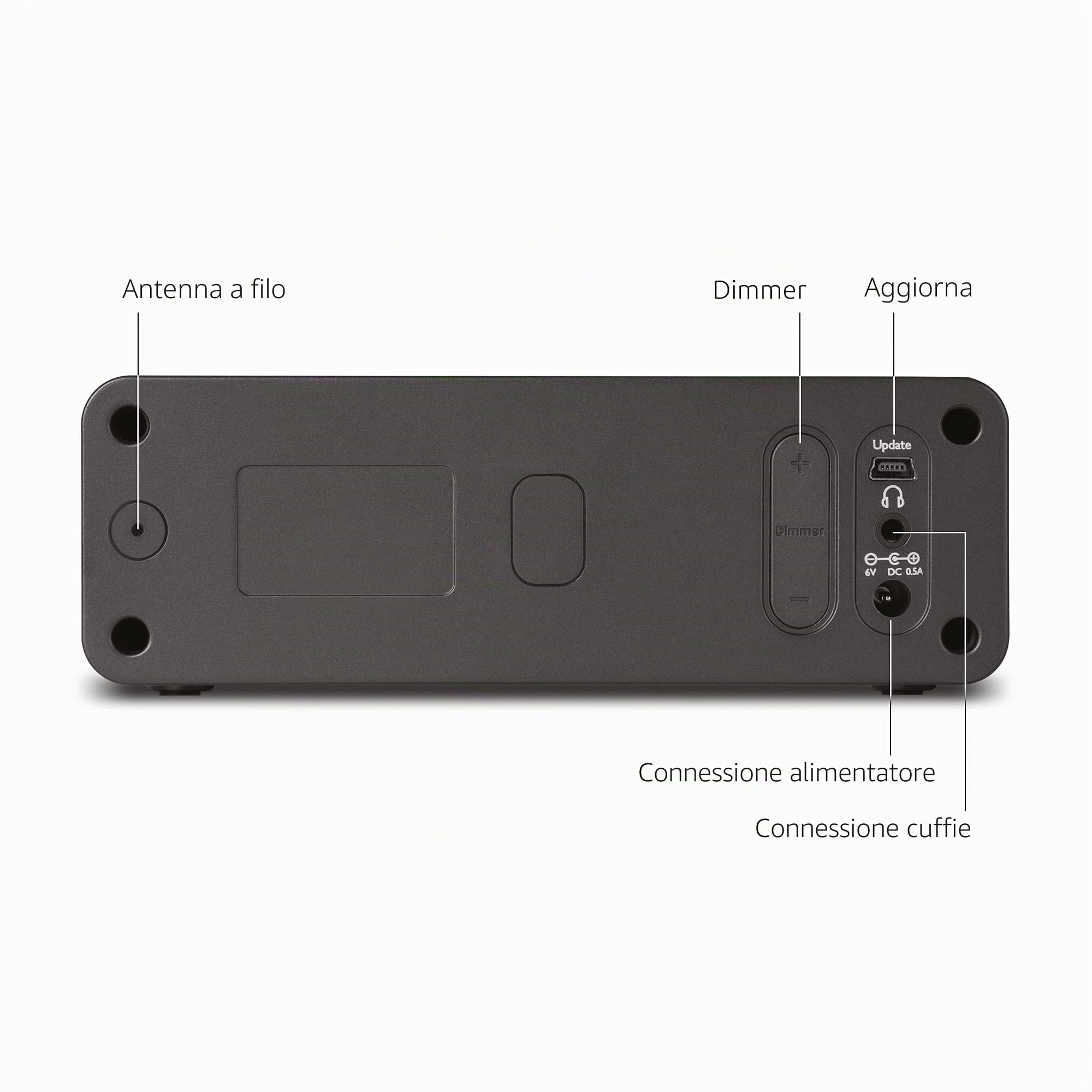 TechniSat DIGITRADIO 51 - Radiosveglia DAB+ (DAB, FM, Due orari di sveglia, Funzione posponi, Timer di spegnimento, Display dimmerabile, Ingresso per cuffie), Nero