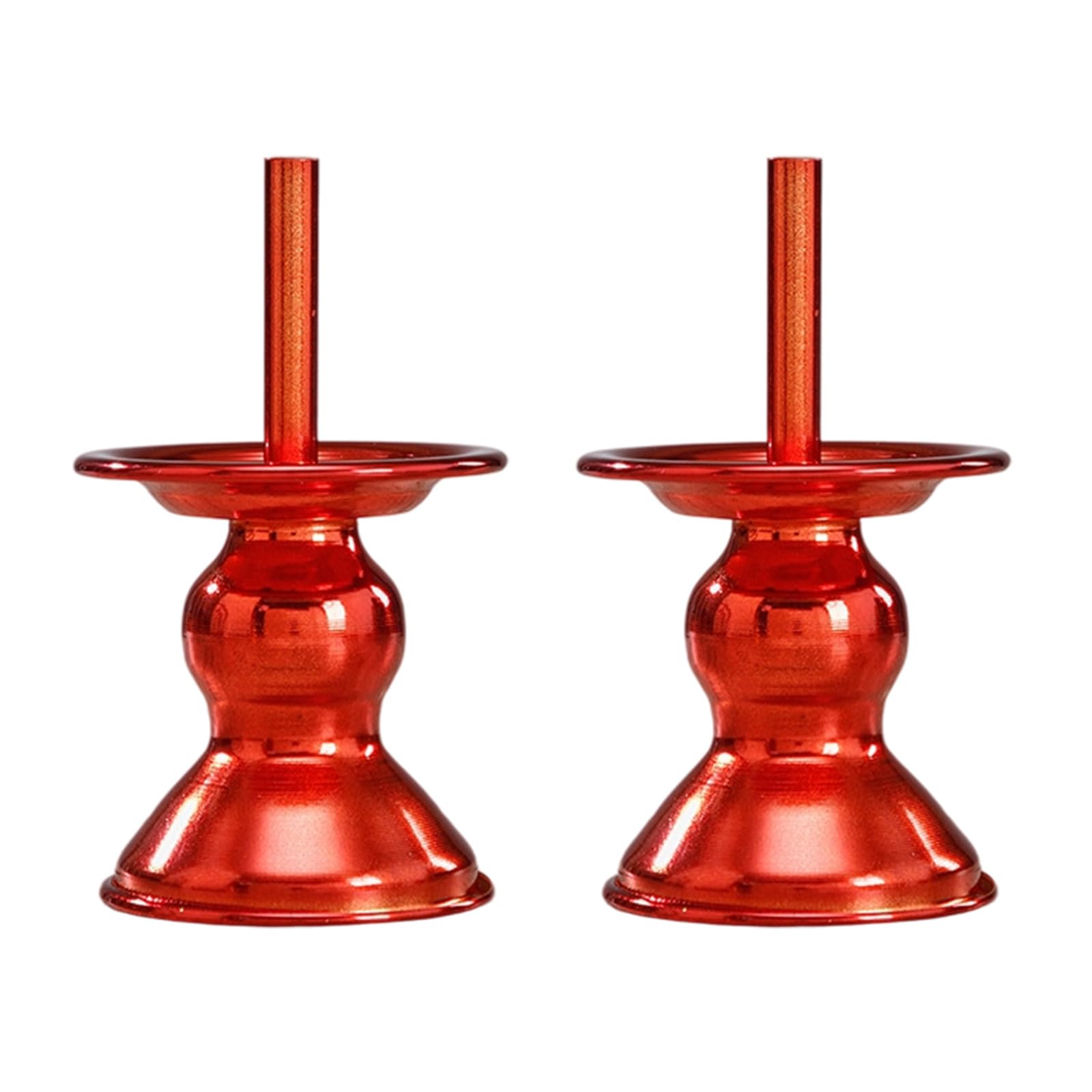 TFAOYS 2Pcs Devotional Metal Stand for Buddhist Altars Worship Base Design Candleholder Religious Decors Ritual Holders