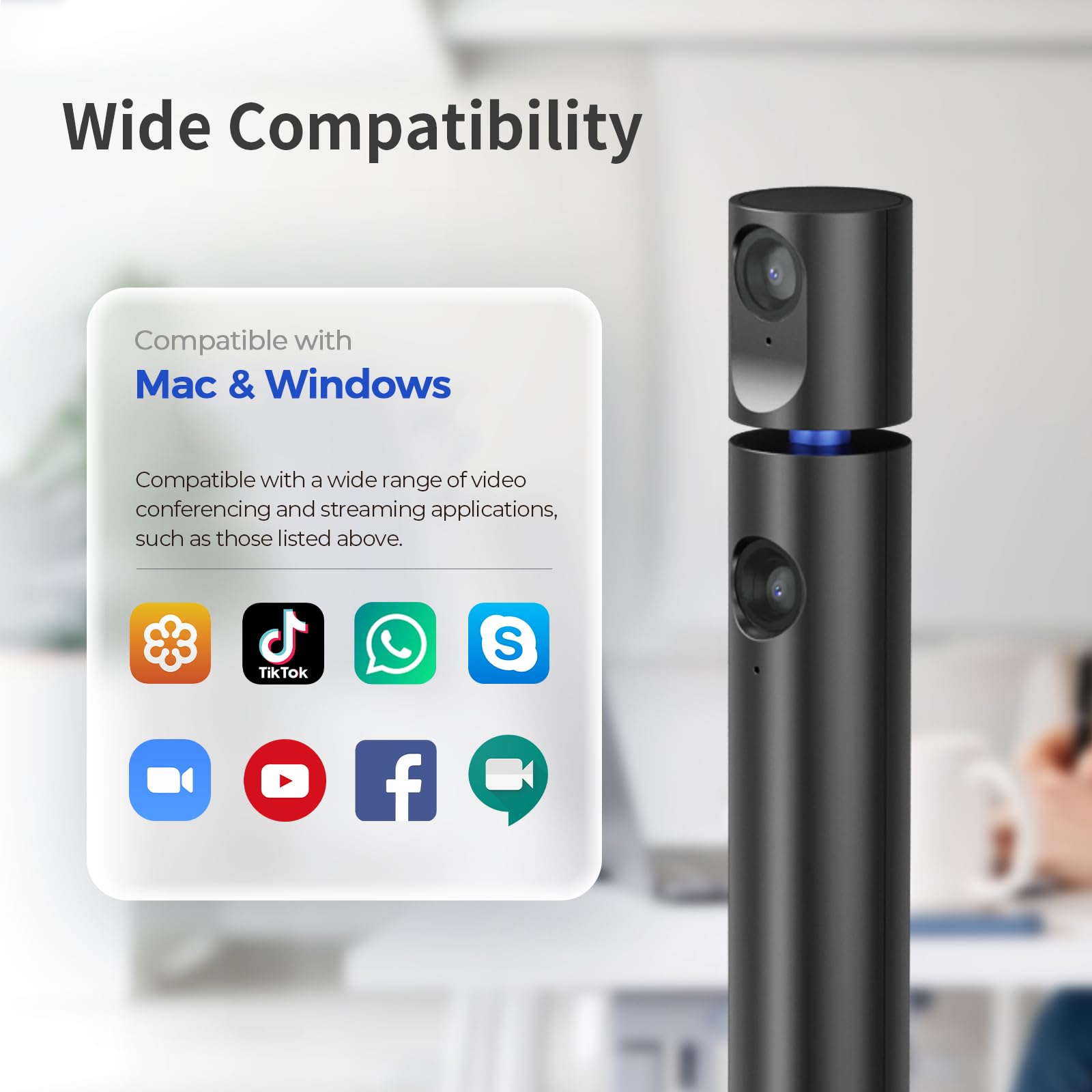 BIIOONES PC Microfono USB Gioco Mic Plug & Play con Treppiede e Filtro Pop per Registrazione Vocale, Streaming, Podcasting, Video di Youtube per Laptop PC Desktop-496
