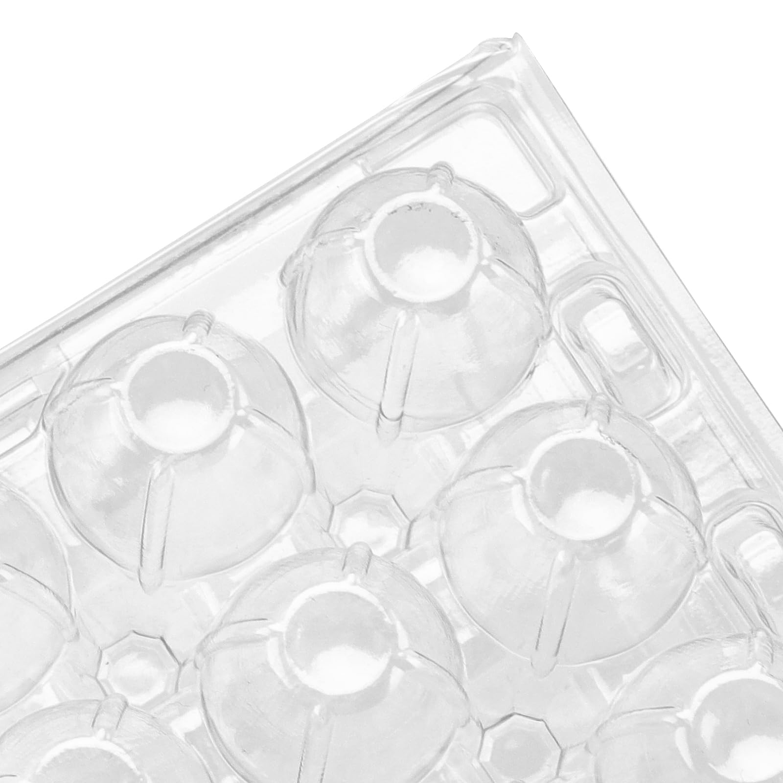 JOIKIT Paquete de 100 cajas de huevos de codorniz de plástico transparente de 12 rejillas, bandeja organizadora apilable para cocina, mercado, granja