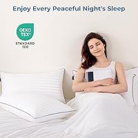 Vista 2 de GOHOME Almohadas Tamaño Estándar Juego de 4 - Almohadas de Cama para Dormir Paquete de 4, Almohadas de Hotel Refrescantes de Apoyo con Relleno