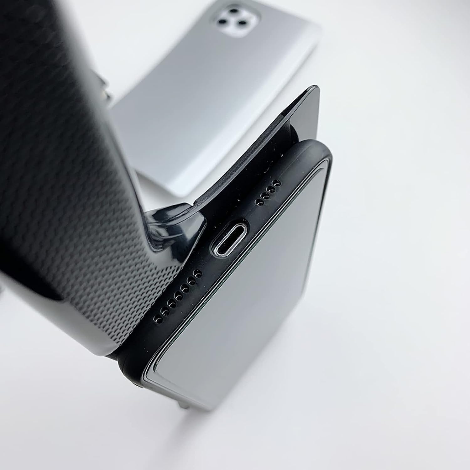 Creative Case Compatible with iPhone 13 Pro, Fun Unique 3D Kitchen Knife Shape Case High Imitation Spoof Funny Anti-Drop Protection Silver image 5