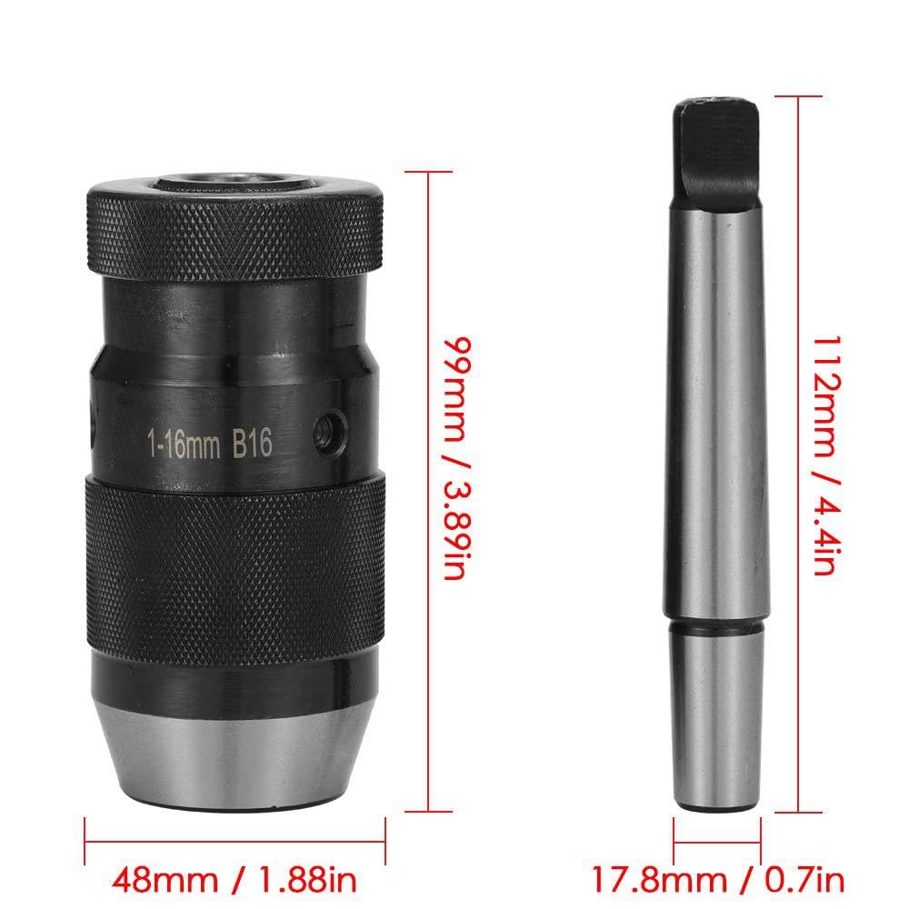 MT2-B16 Arbor Live Center uchwyt wiertarski, trwała stal stożkowa samozaciskowa bezkluczykowa 1-16 mm MK2 akcesoria tokarskie