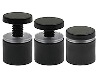 Vista 3 de Luomorgo 12 piezas tornillos separadores de acero inoxidable de 1" x 1", herrajes de montaje para letreros de pared, separadores de vidrio