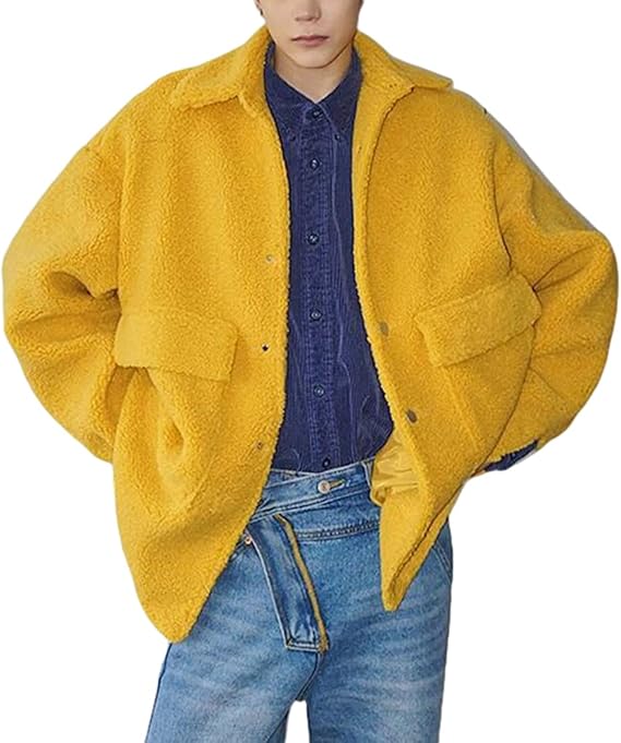 Amazon ｏｉｕｙｕｅボアジャケット メンズ 厚手 暖かい もこもこ ボアブルゾン フリースジャケット ジャンパー ジャケット ボアコート アウター おしゃれ 韓国 ファッション 防寒 冬服 大きいサイズ ビジネス 秋冬 コート ジャケット 通販