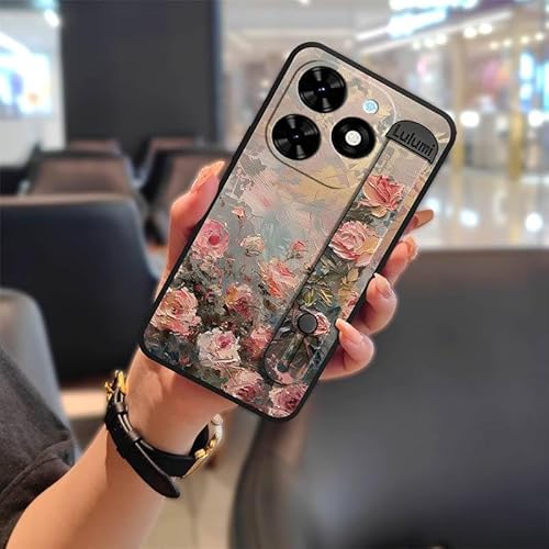 Phone Case Compatible with infinix Smart10 HD/X6525D, Protective mature Shockproof Anti-knock Silicone Painting Wrist Strap Desi