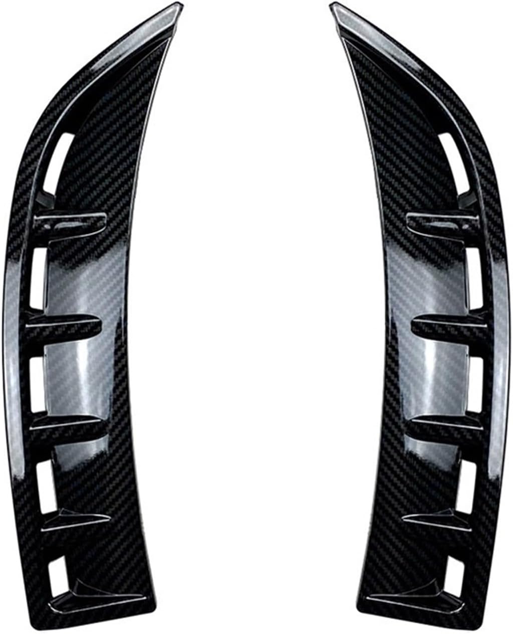 Compatible with Mercedes Benz W167 C167 GLE350 GLE450 GLE580 AMG 2020-2023 Front Bumper Side Air Vent Black/Carbon Fiber Intake Hood Trim (Black a)