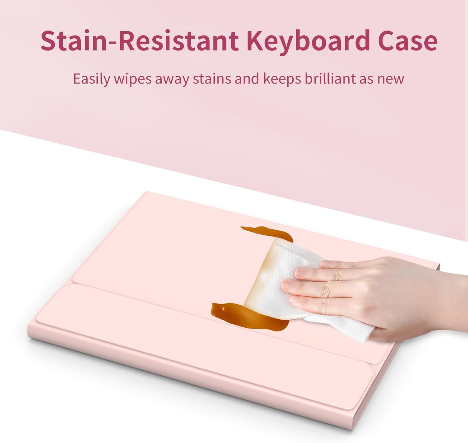 COO for iPad 11th/10th Generation Case with Keyboard, 7 Colors Backlit Wireless Detachable with Multi-Touch Trackpad & Pencil Holder for iPad 11 inch A16 2025/10th Gen 10.9 Inch 2022(Light Pink) - Image 5