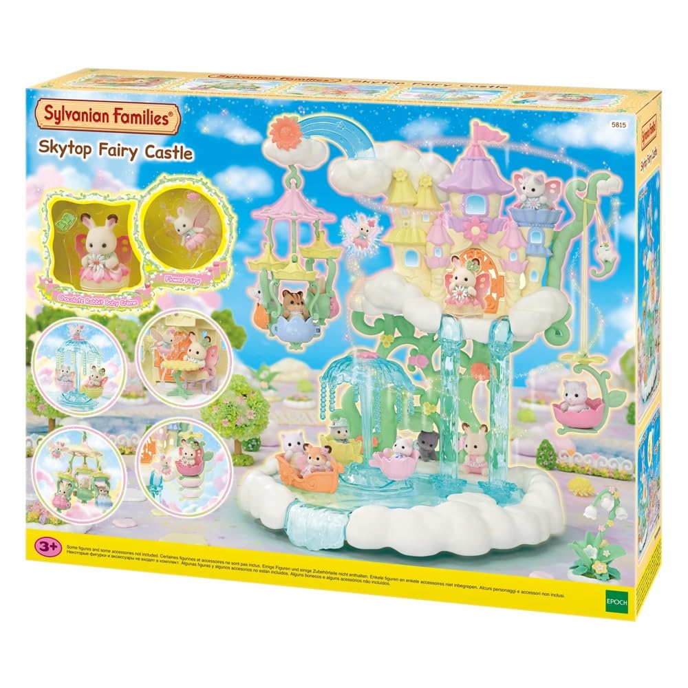 Sylvanian Families Himmlisches Feenschloss Spielset mit Tierfigur | Samtige Tierfiguren für Kinder ab 3 Jahren | Schokol