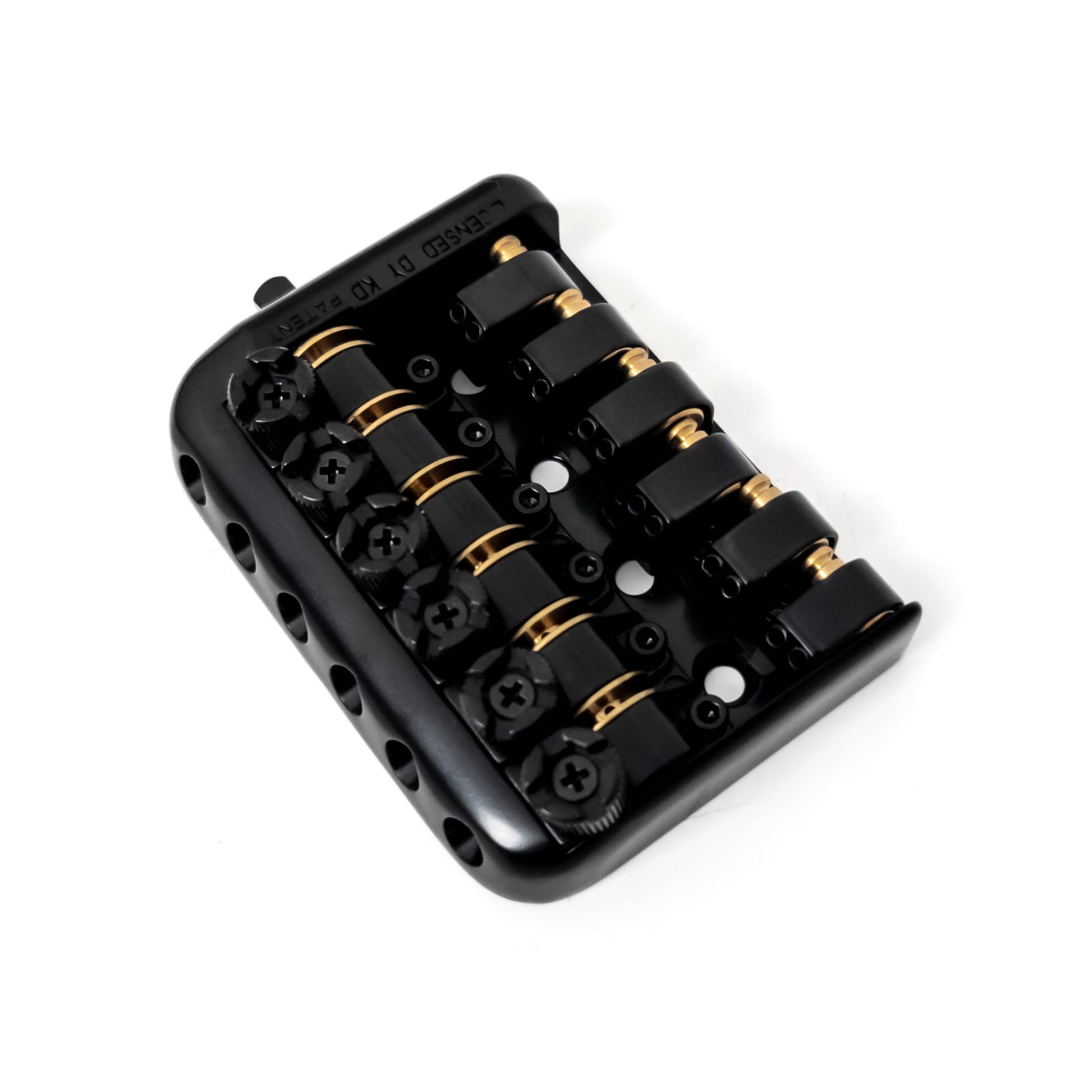 Stały bezgłowy mostek gitarowy z siodłami rolkowymi, urządzeniem do strojenia przekładni ślimakowej i nakrętką blokującą 42 mm – 6-strunowy zestaw do ulepszenia mostka premium do części zamiennych do