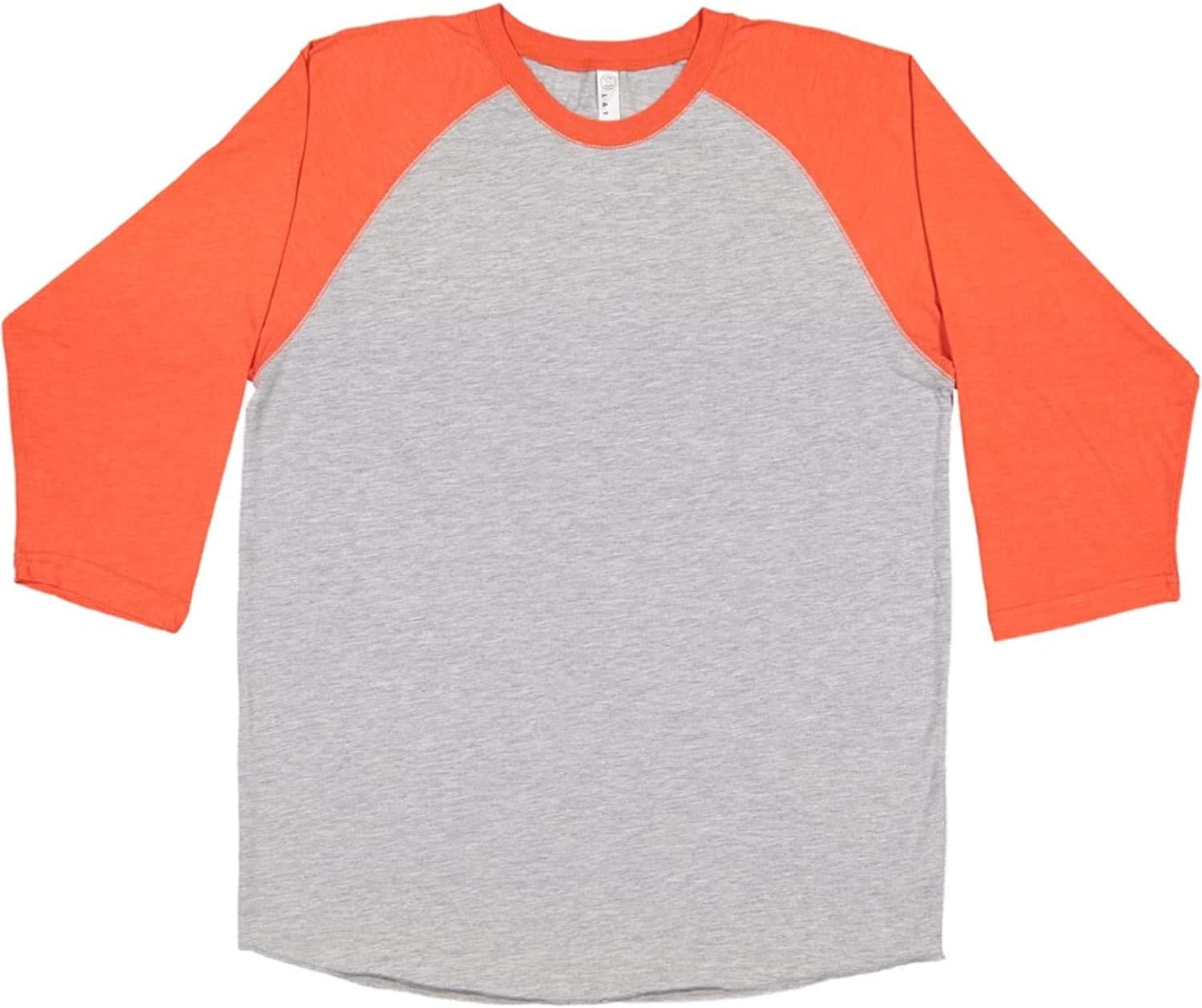 LAT Adult Unisex Fine Jersey Crew Neck Raglan 3/4 Sleeve Baseball Tee