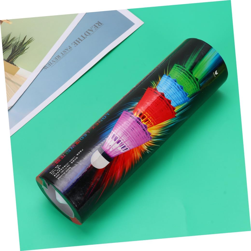 8 Pcs Glowing Night Shuttlecock LED Nylon Badminton Shuttlecocks for Night Play Durable Design for Beginners and Amateurs Present for Sports Lovers Random Color