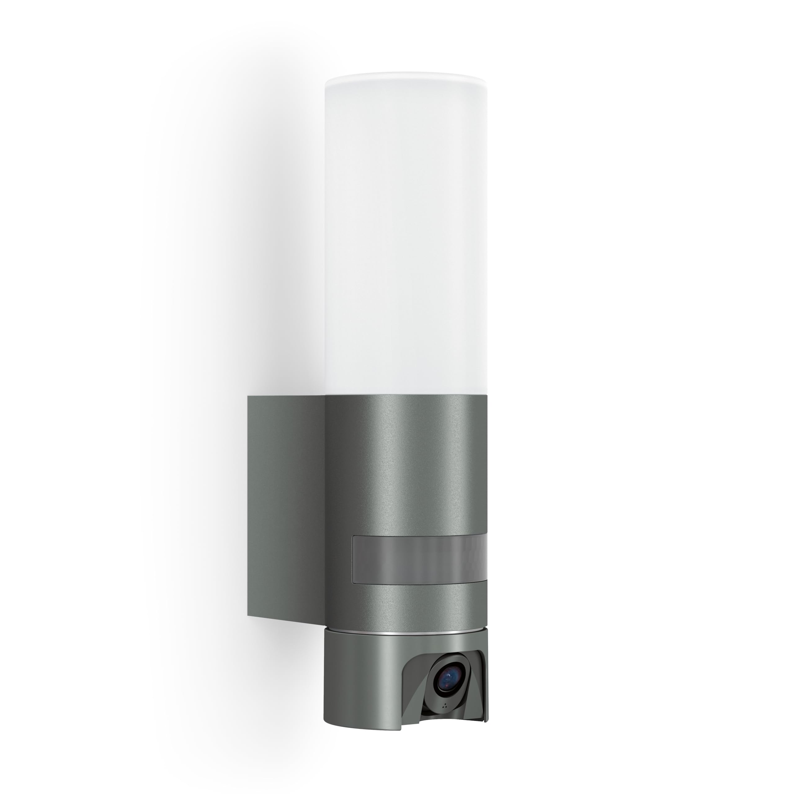 Steinel L 625 CAM SC LED Außenleuchte mit 2K Überwachungskamera, Gegensprechanlage, Bewegungsmelder, Dual-Band Wi-Fi 6, Opalglas, Aluminium, Anthrazit