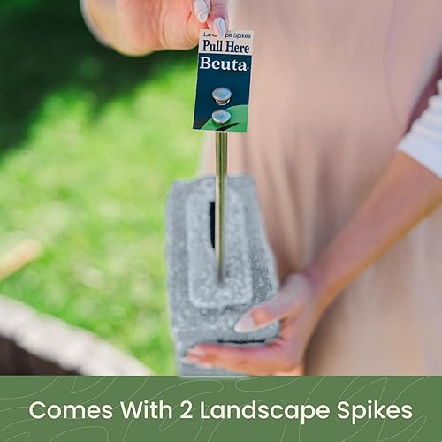 Miniatura 4 de Beuta Greystone - Bordes de paisaje para césped y jardín, borde de paisajismo para cama de flores o parque infantil, fácil instalación y conexiones