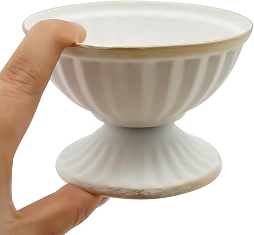 Miniatura 4 de Juego de 10 portavelas de metal dorado blanco de 2.6 pulgadas de alto, florero, arreglo floral, candelabro, candelabro, portavelas para boda