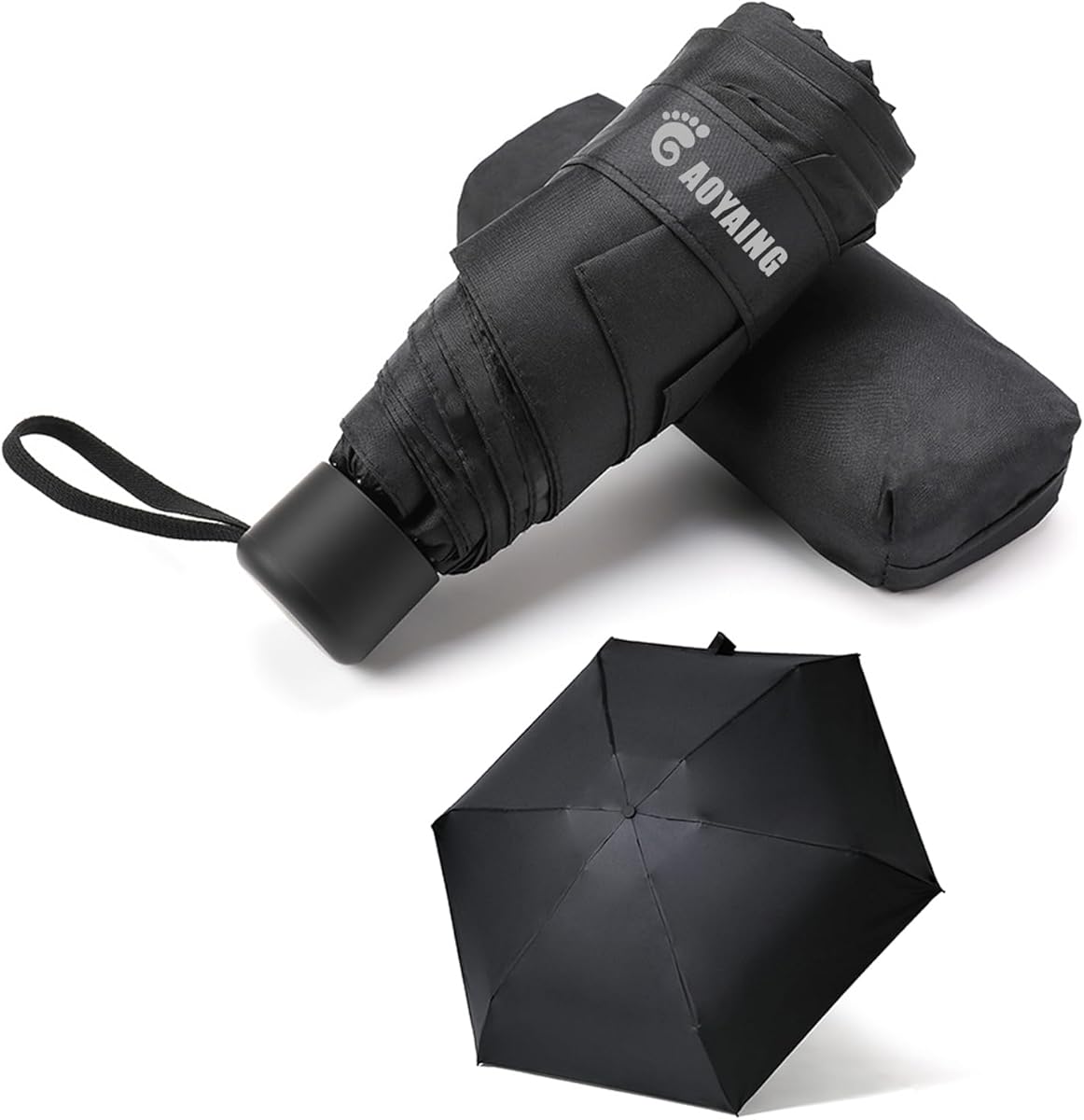 Small Mini Umbrella with Case by GAOYAINIG Light Compact Design Perfect for Travel Lightweight Portable Parasol Outdoor Sun&Rain Umbrellas 34 Inches